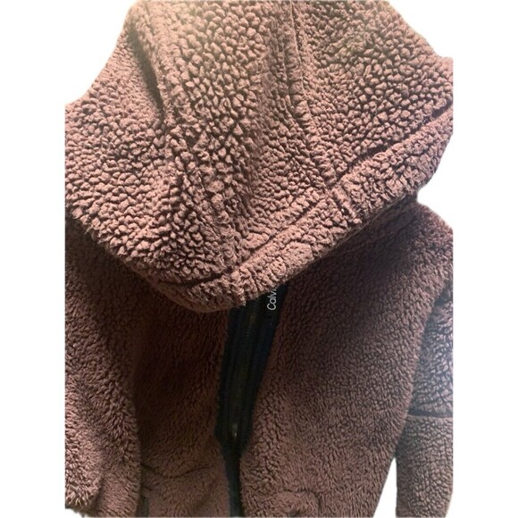 Women’s Calvin Klein Size XL Teddy Fleece Zip Up Performance Jacket Pockets - Picture 7 of 7
